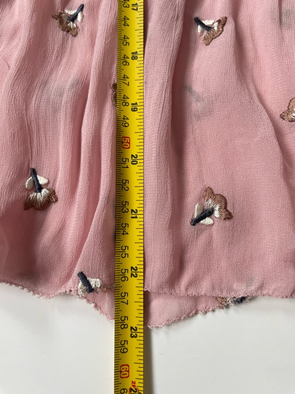 Aritzia Wilfred Embroidered Peplum Blouse Pink Floral Babydoll Size Large - Picture 13 of 13